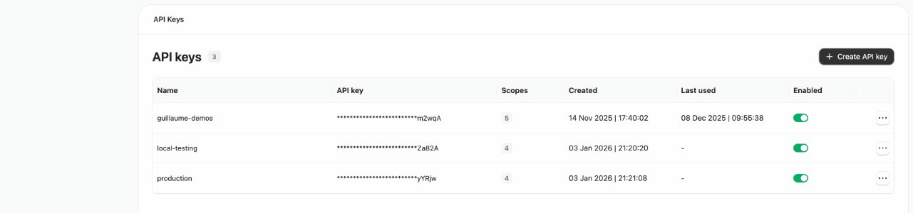 API Keys - Stackone