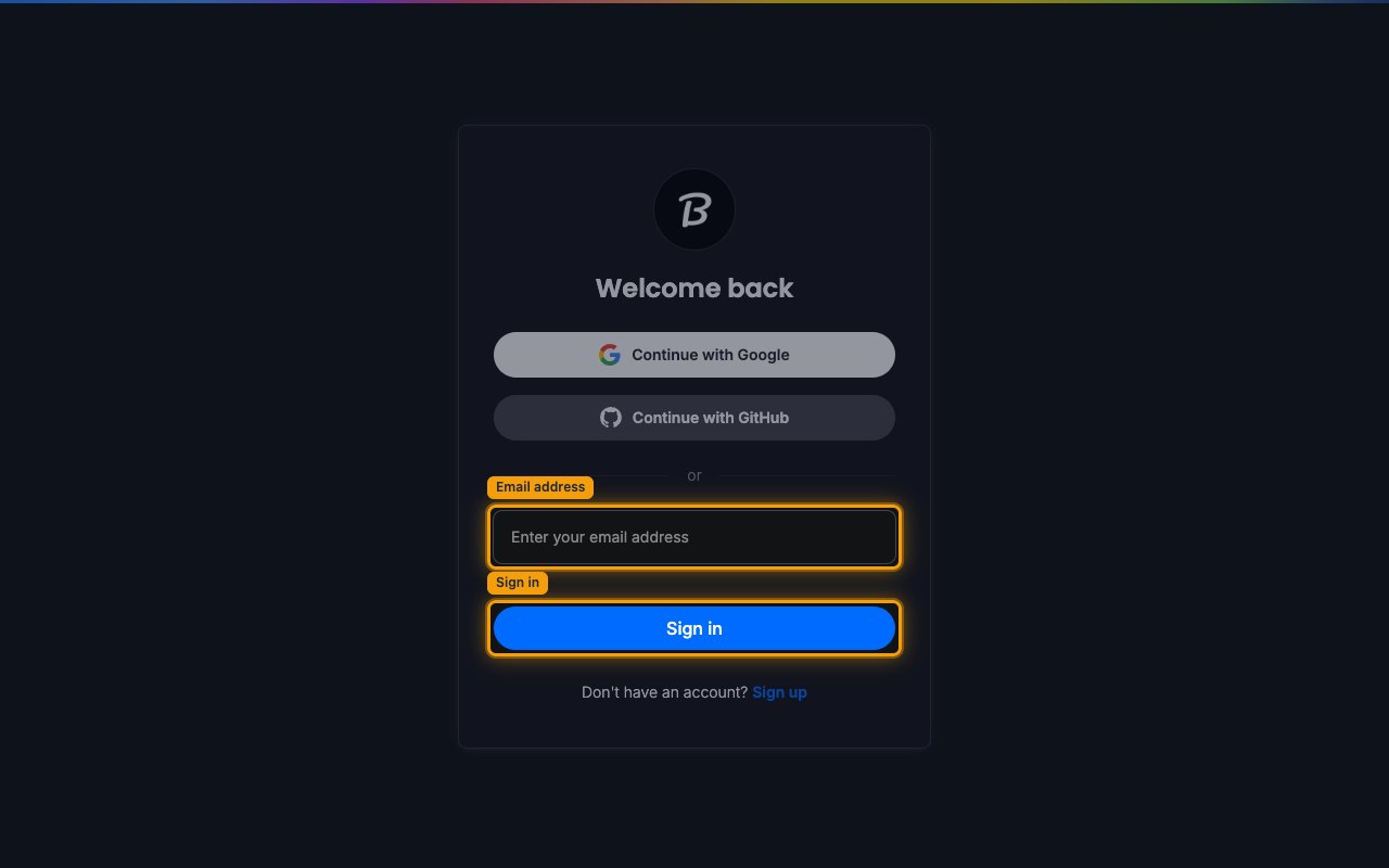 The Brandfetch developer portal sign-in screen with the email field and Sign in button highlighted