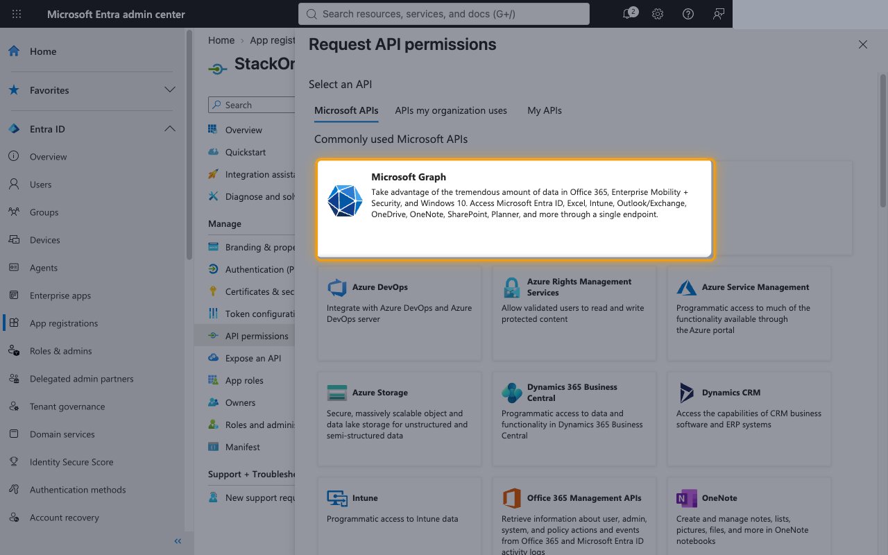 Request API permissions panel with the Microsoft Graph tile highlighted