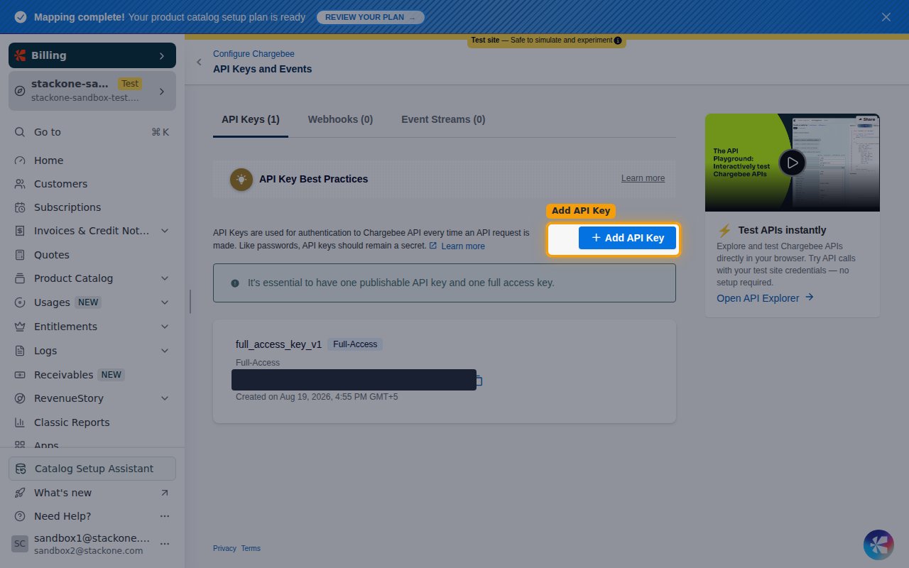 The API Keys tab with the Add API Key button