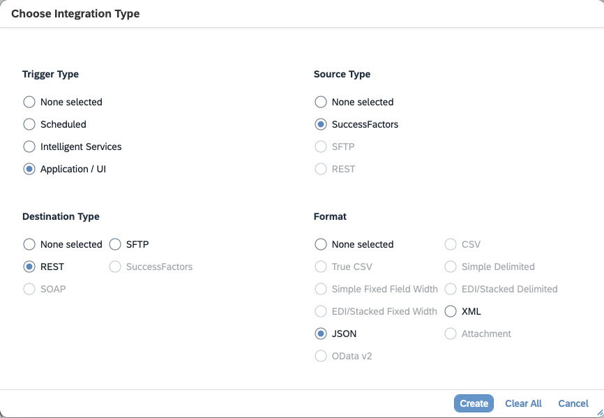 Select correct values from the Modal