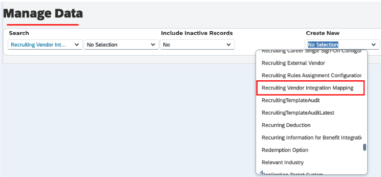 Recruiting Vendor Integration Mapping