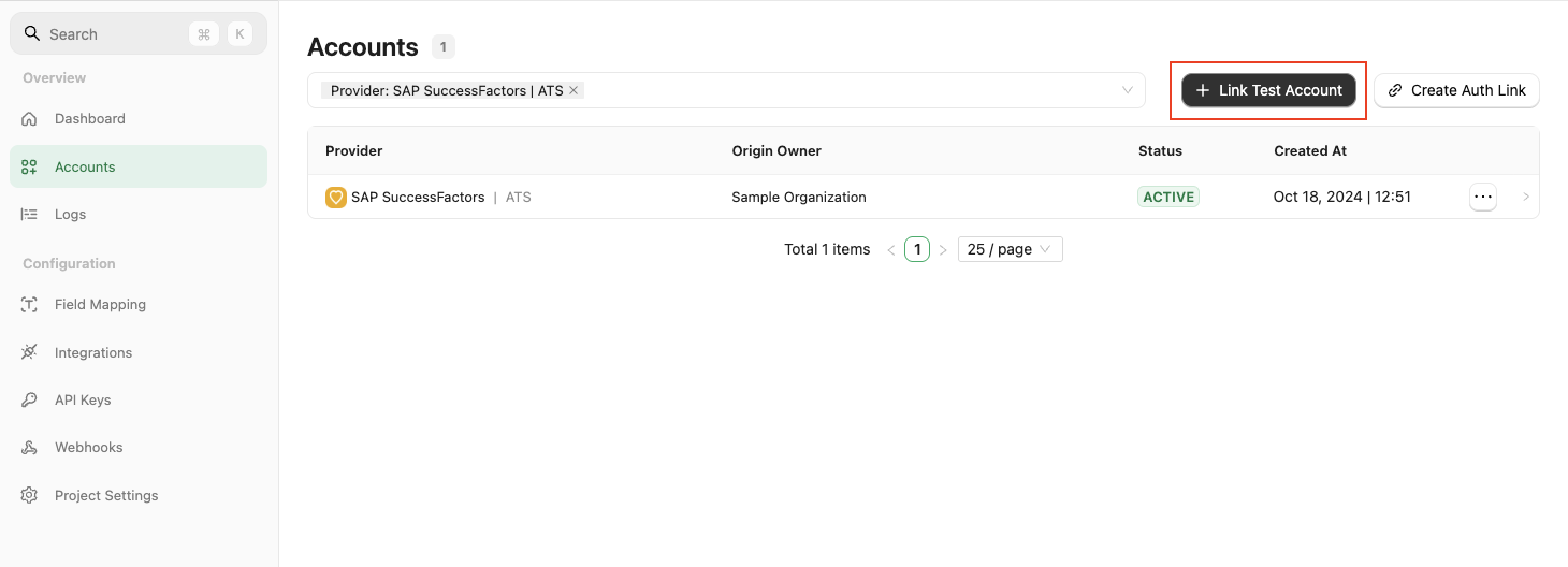Link SAP SuccessFactors account