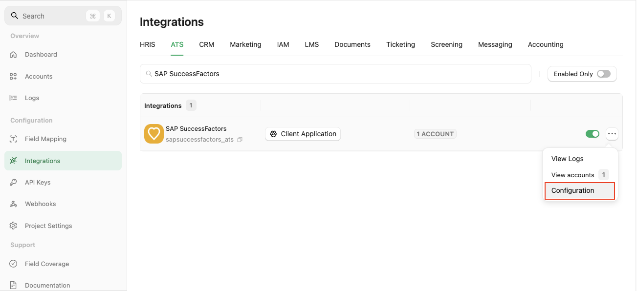 Activate SAP SuccessFactors