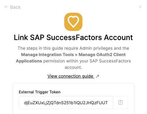 External Trigger Token