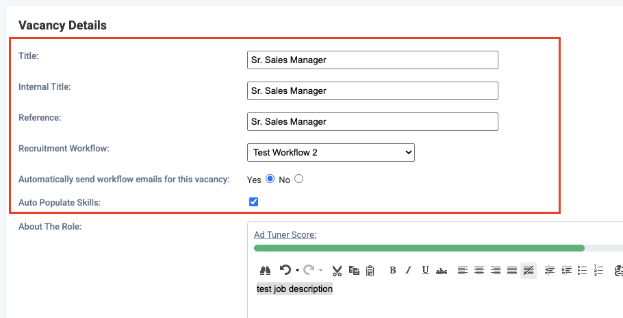 Eploy create vacancy