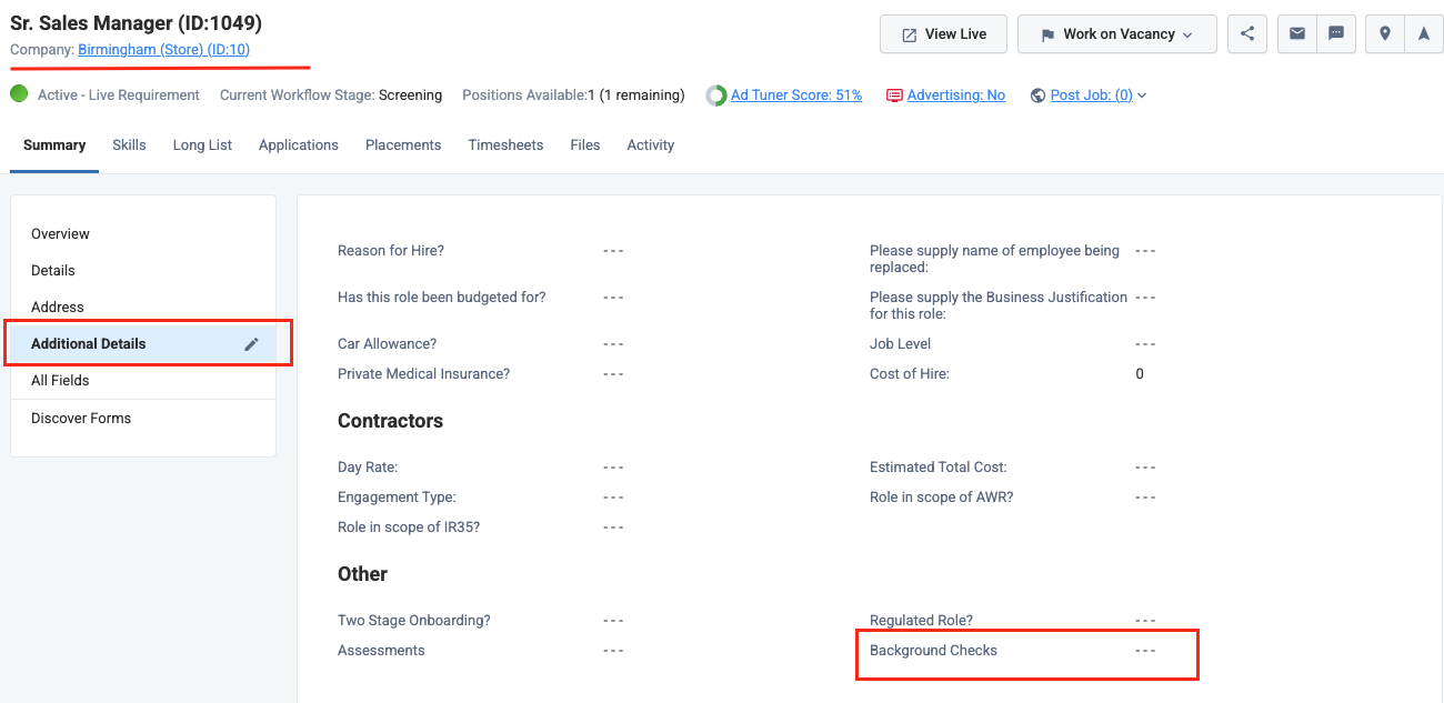 Eploy navigate to additional details page of vacancy