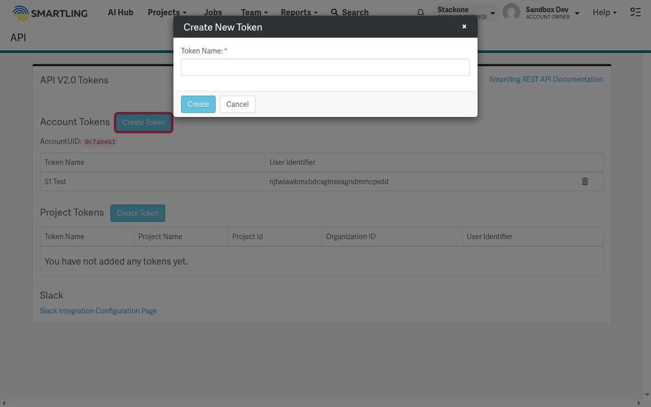 Create New Token dialog with the Token Name field and Create button