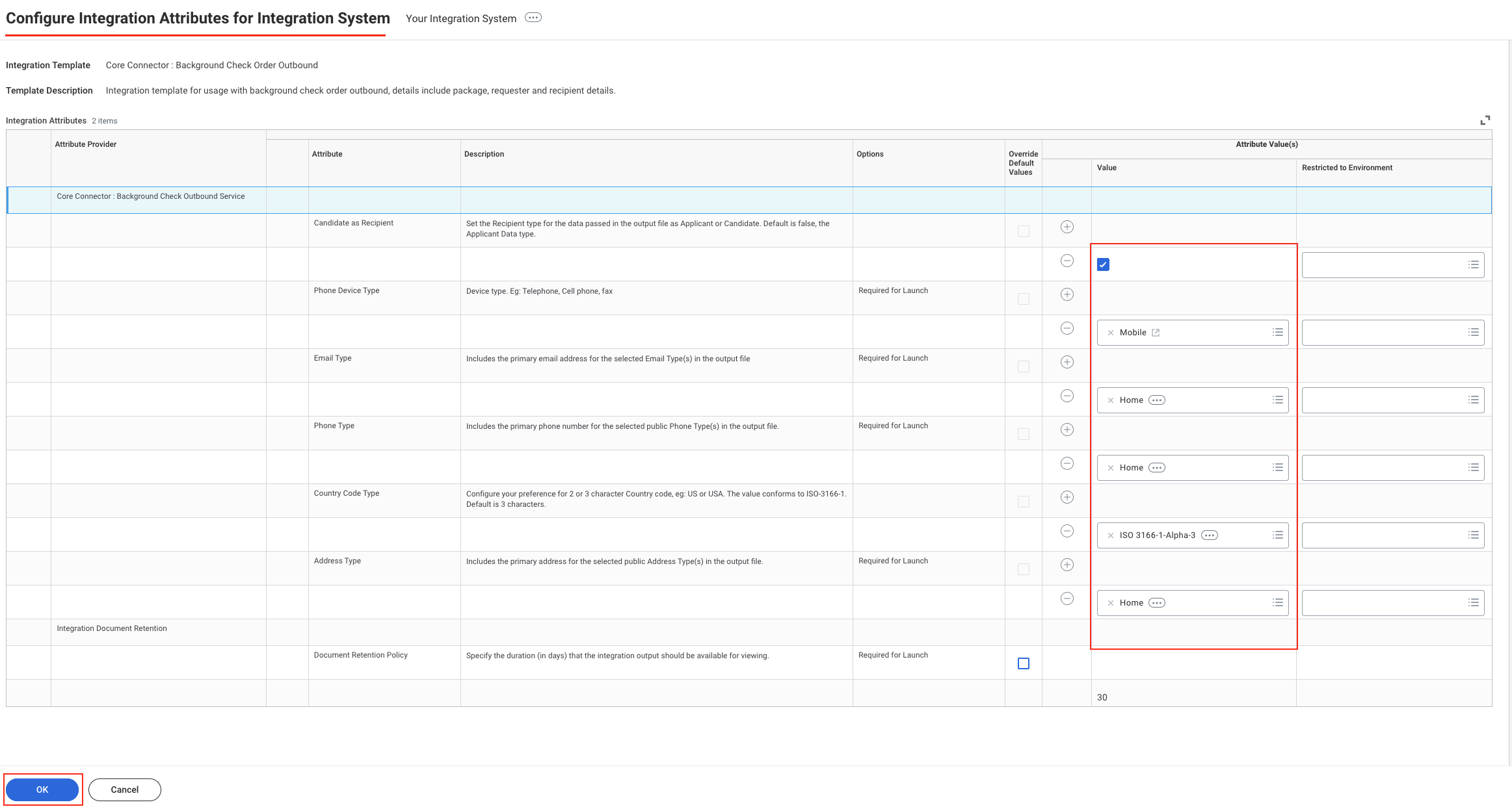Add Integration Attributes