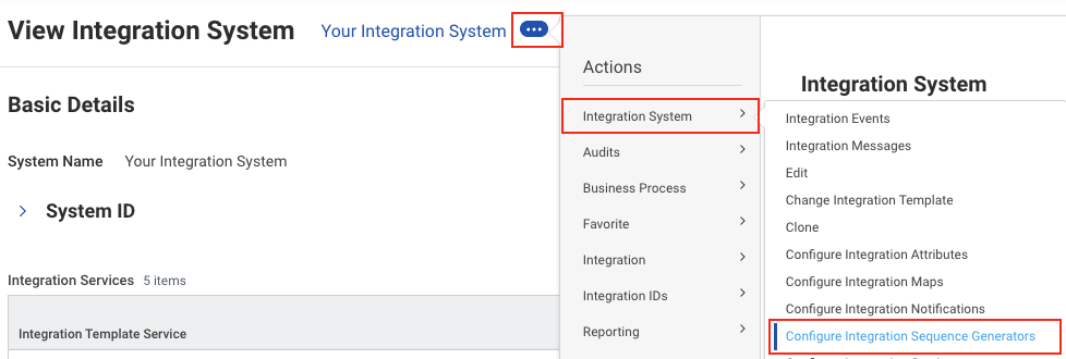 Configure Integration Sequence Generator