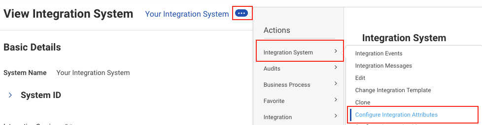 Configure Integration Attributes