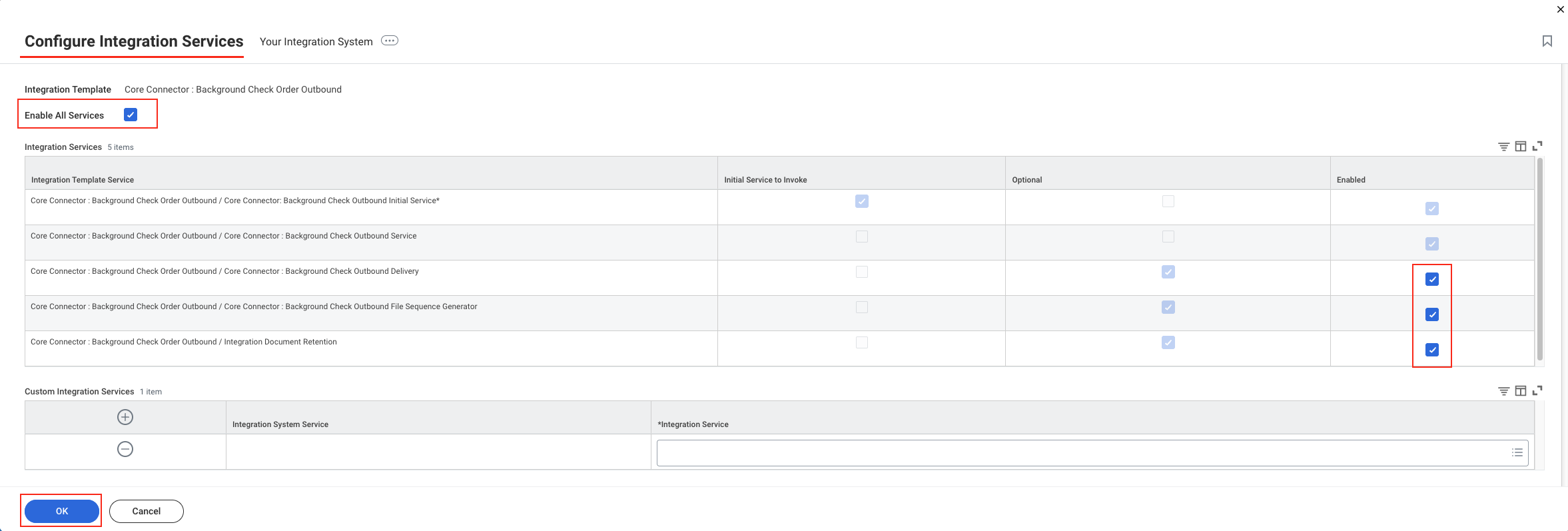 Add Integration Services