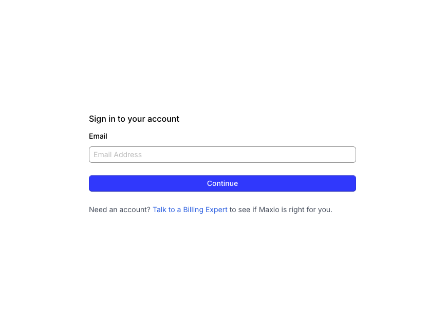 Chargify (Maxio) sign-in page