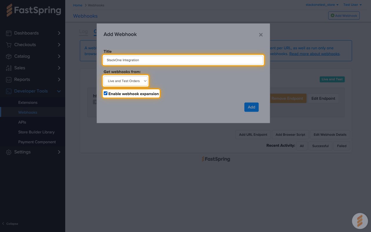 The Add Webhook dialog with the Title, Get webhooks from and Enable webhook expansion fields highlighted