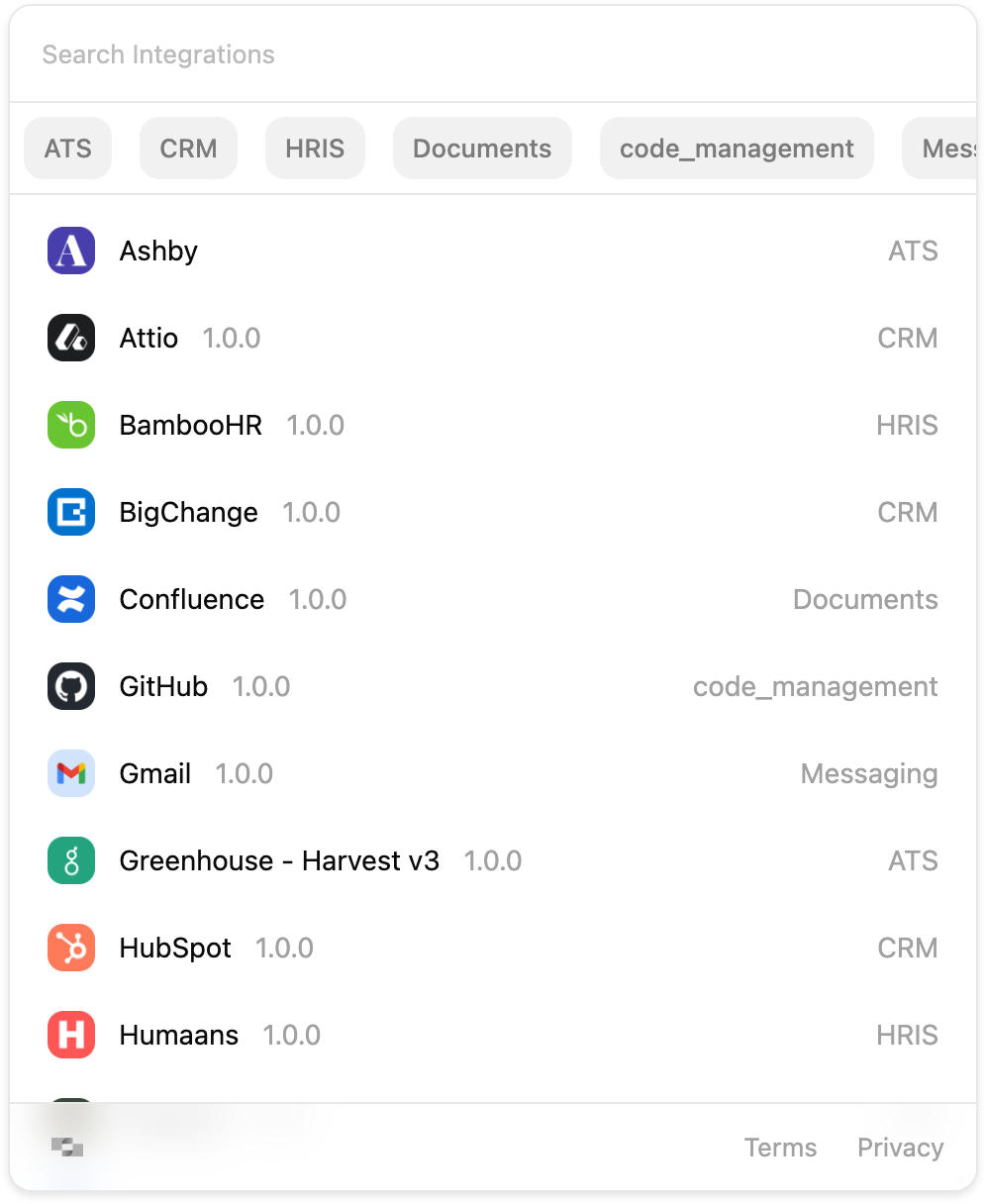 Hub connector selection