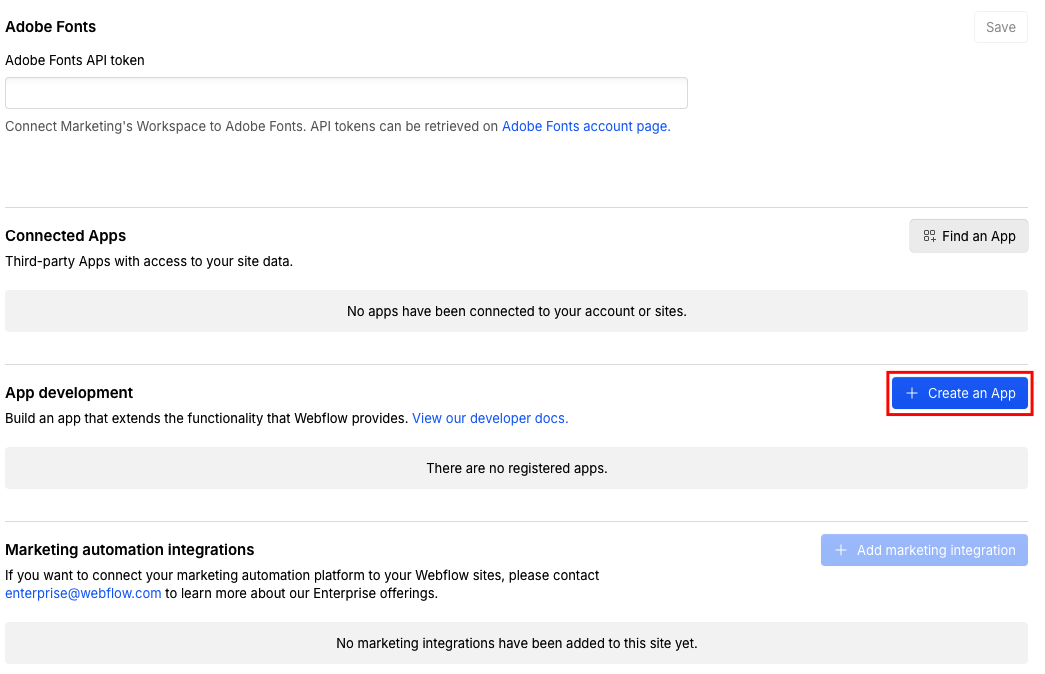 Create New Application