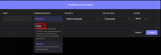 Service Accounts Details