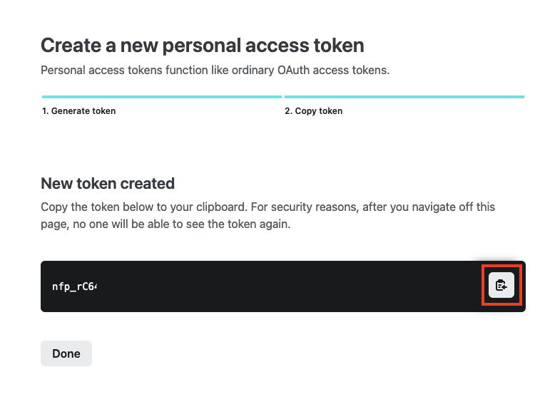 Copy Access Token