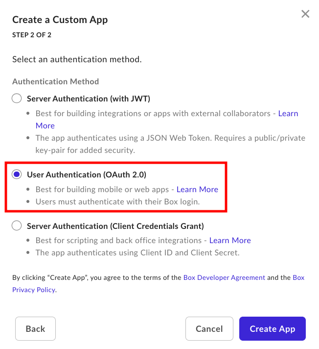 Select Authentication Method