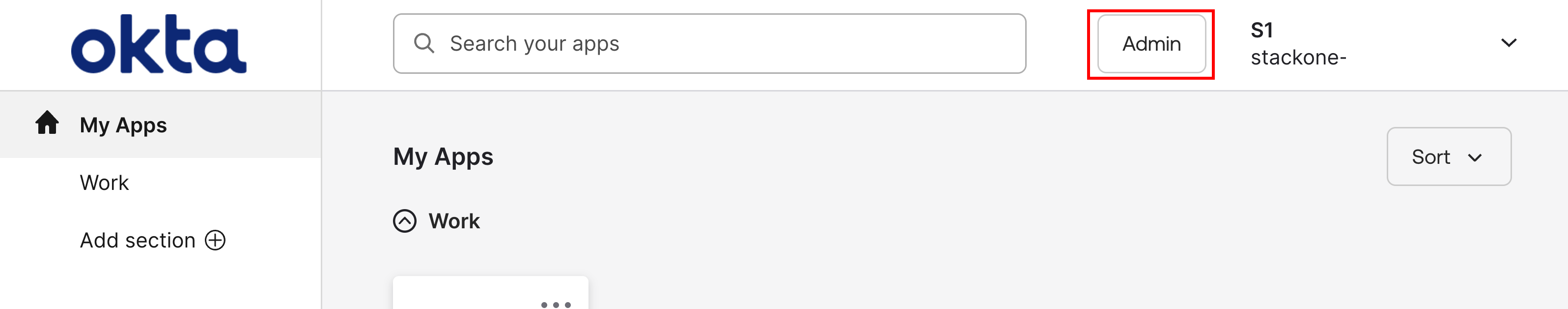 Navigate to your Okta Admin