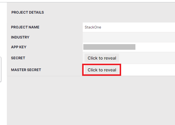Reveal Master Secret