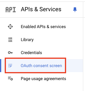 Go to OAuth Consent Screen Setup