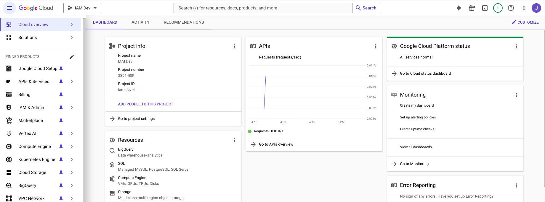 Navigate to the Google Cloud Console