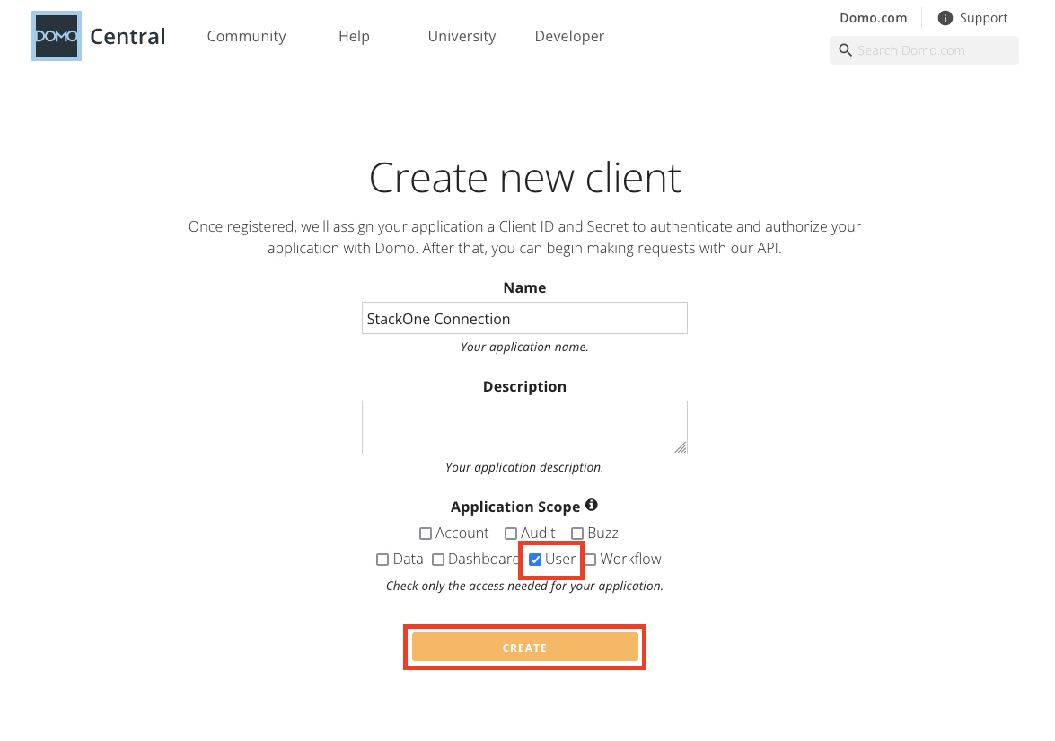 Create Client