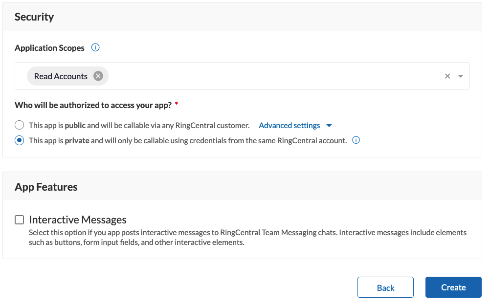 Enter Security Details