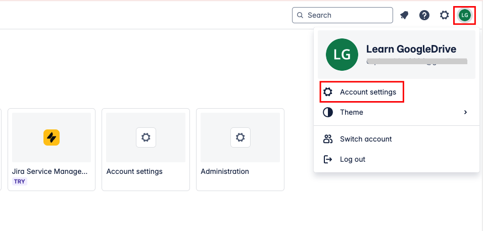Go to Account Settings