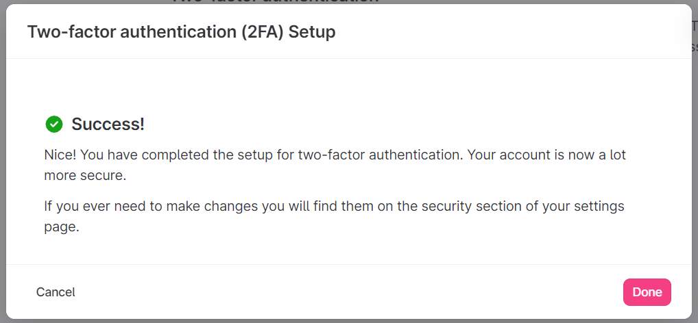 Authentication Complete