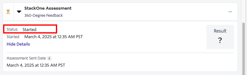 Edit/View Assessment/Background check Status ID