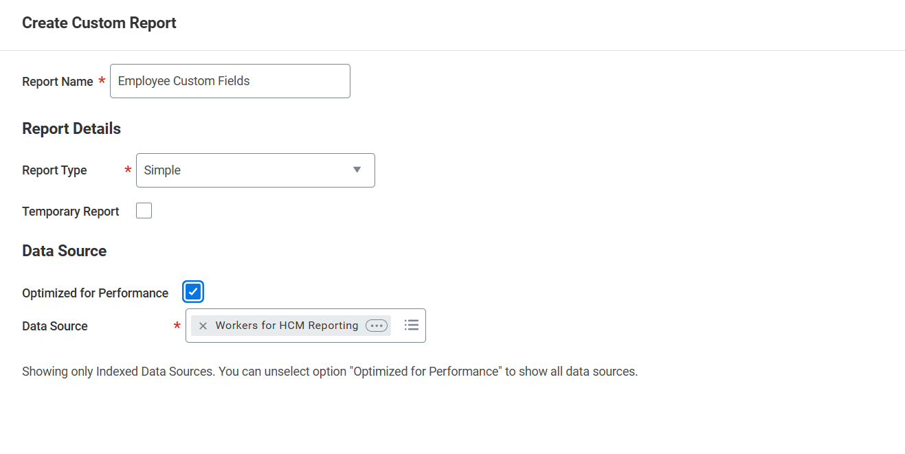 Create Custom Report