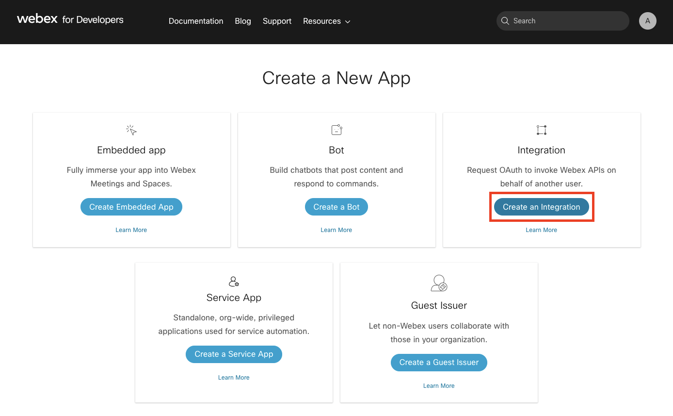 Create an Integration