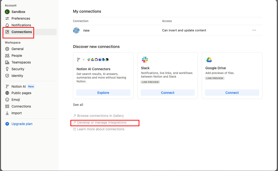 Navigate to Manage Integration