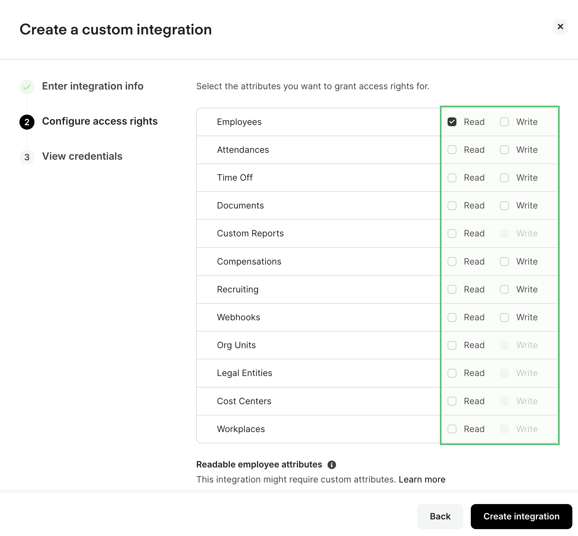 Configure Access Rights