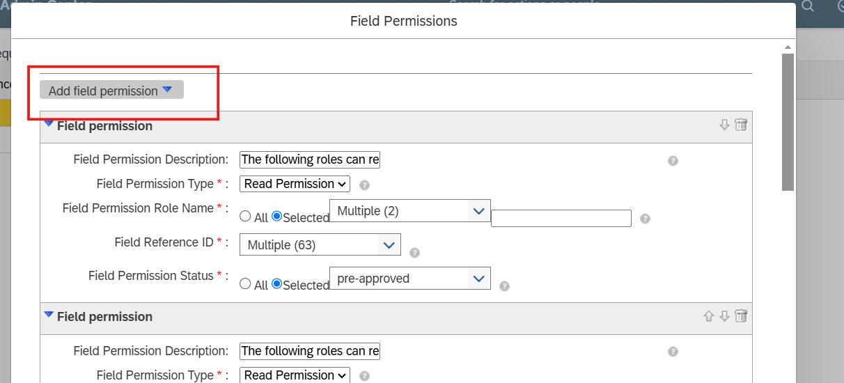 Add Field Permissions