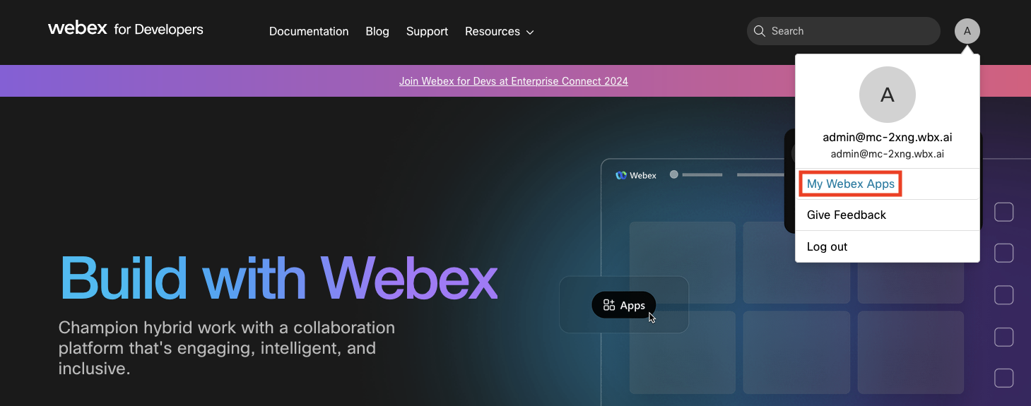 My Webex Apps