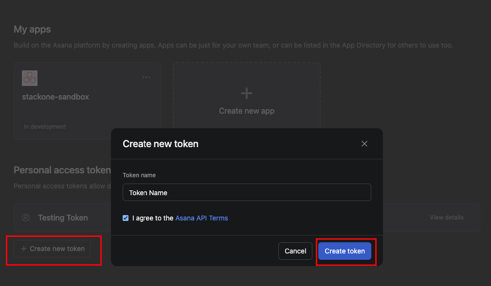 Create Personal Access Token