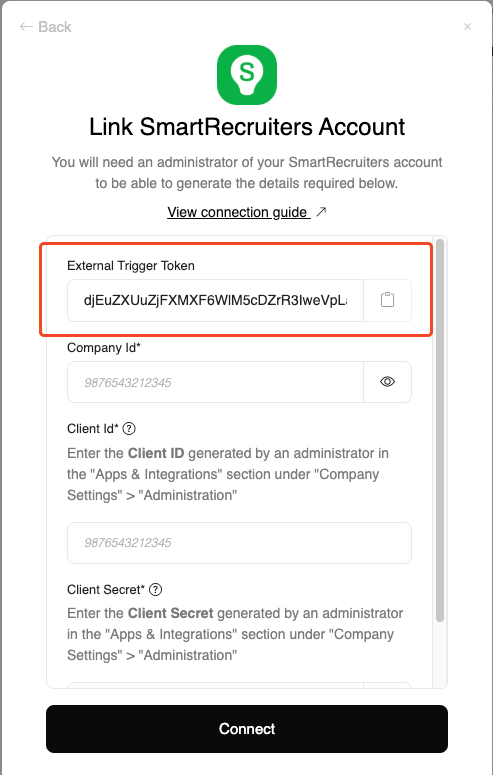 External Trigger Token