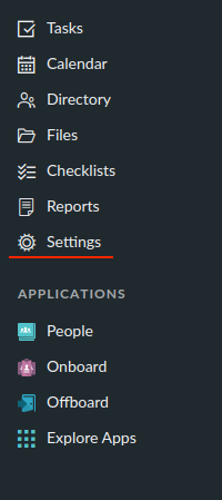 Settings Tab