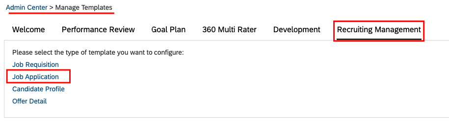 Search Manage Templates