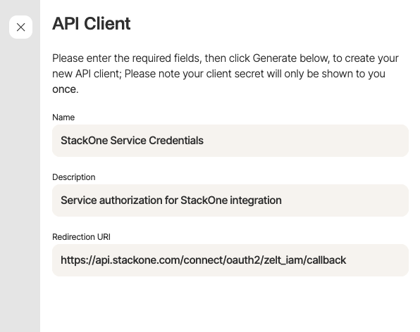 Generate Credentials