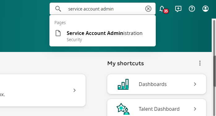 Service Account Administration