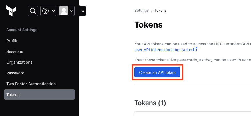 Create API Token