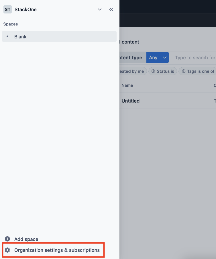 Organization Settings