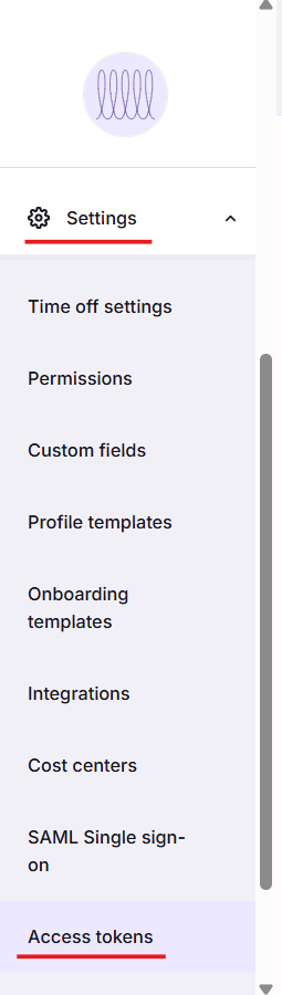 Navigate to Access Tokens