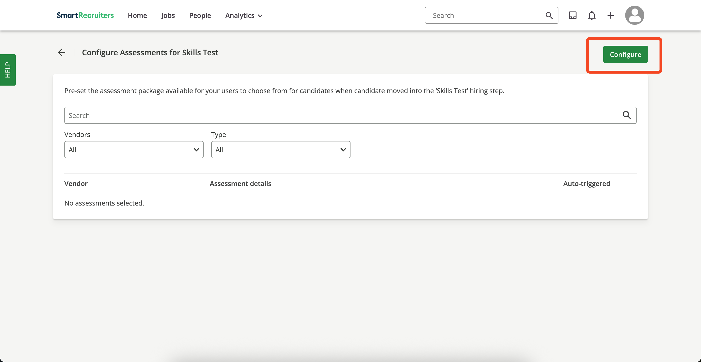 Configure Assessment