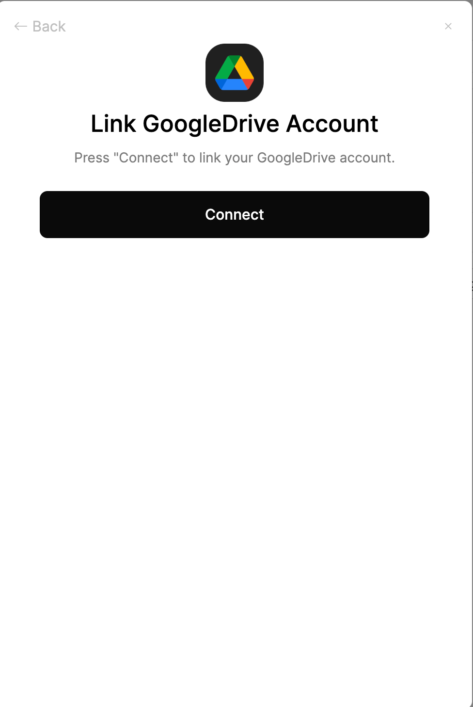 Connect to GoogleDrive