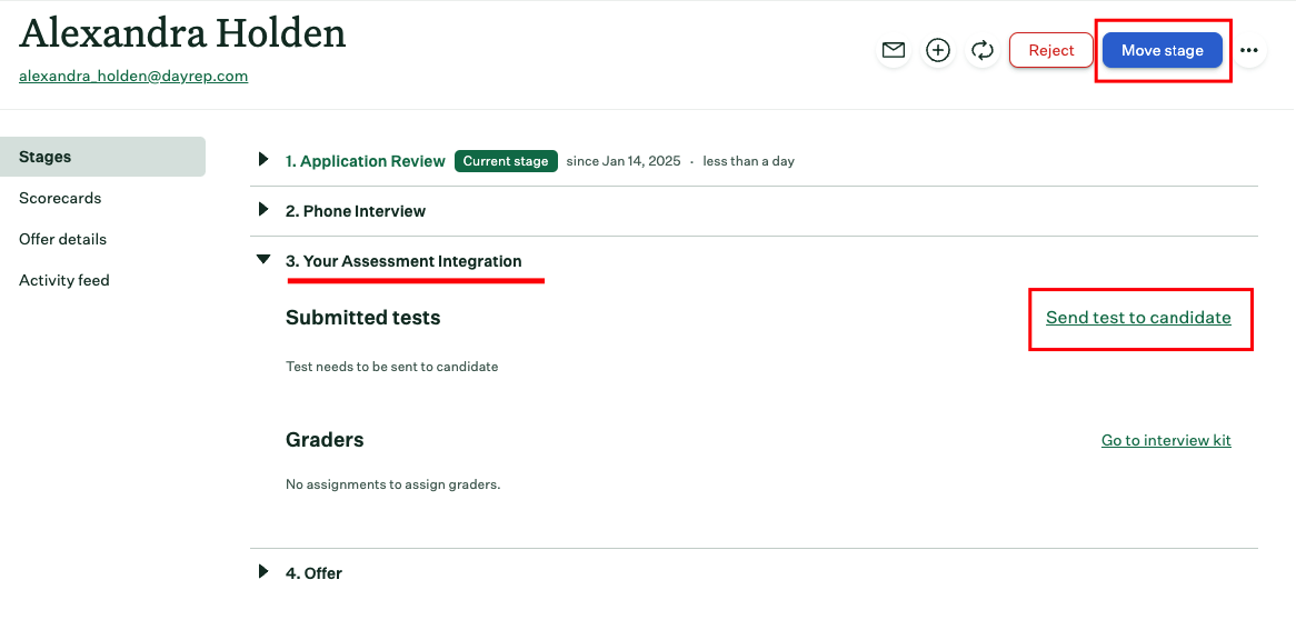 Candidate Profile Page